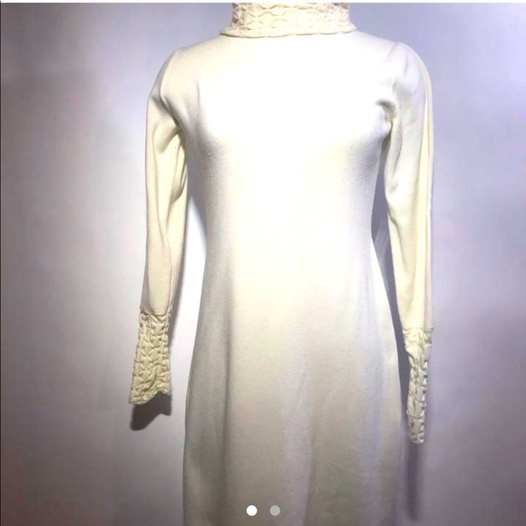 Vintage Moda International Beautiful winter white dress with special stylizing. - Picture 1 of 2